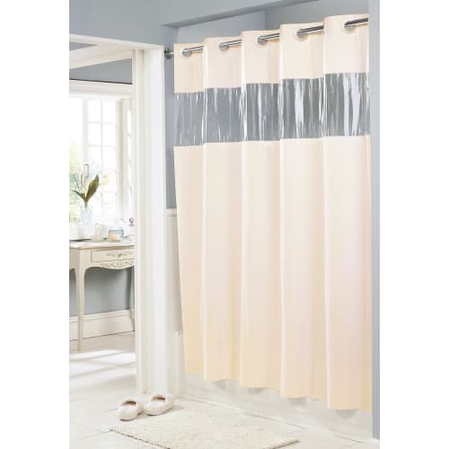 Hookless® Shower Curtain, Vision 8 Gauge Vinyl, 71"x74", Beige